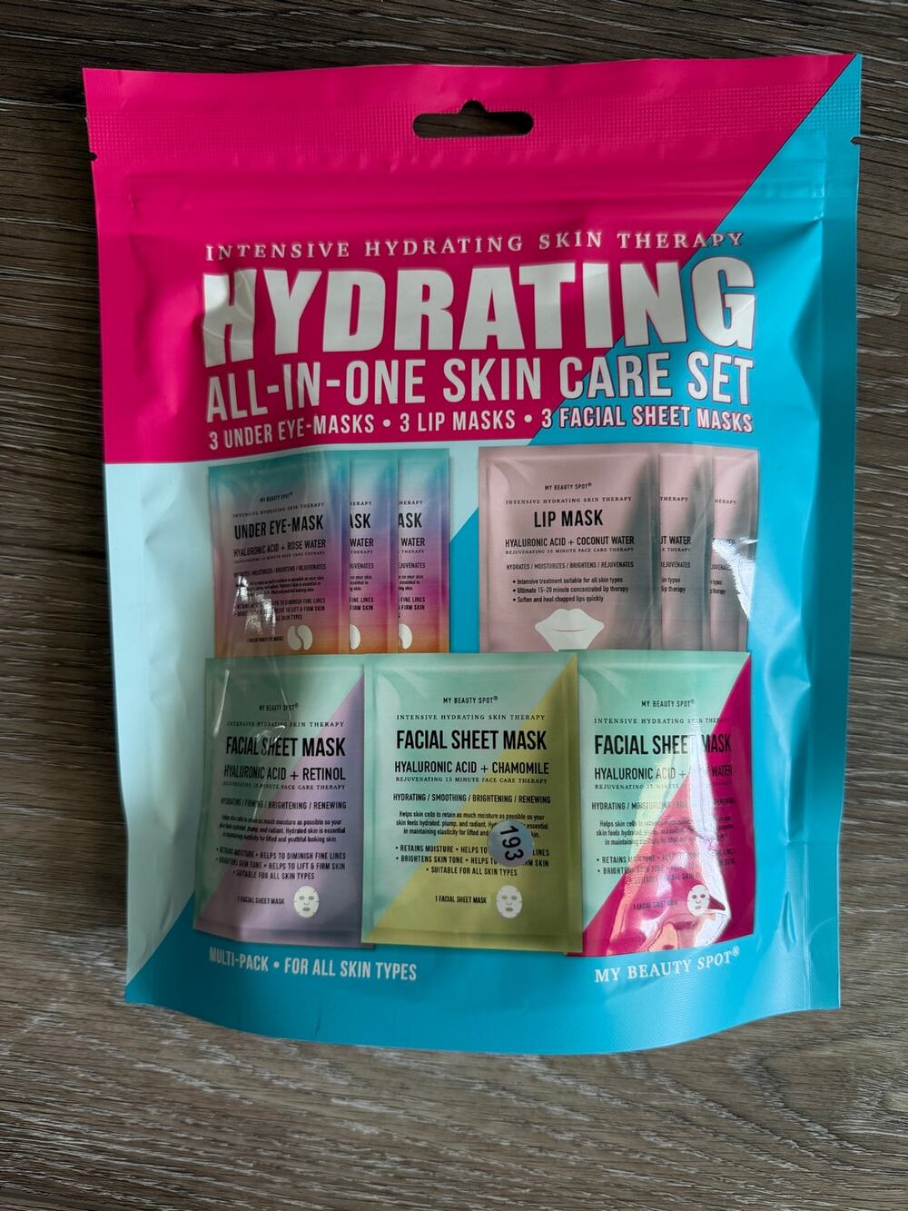 My Beauty Spot Hydrating Sheet Mask Set 14 Count Facial Masks 2 Bags NIB